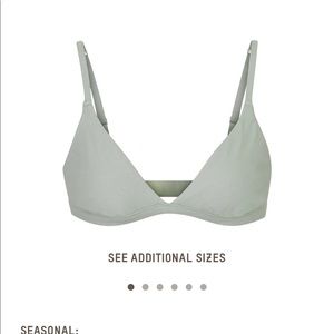 NWT Skims Cotton Triangle Bralette in Mineral